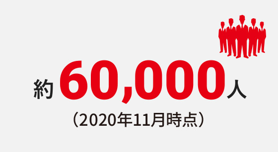 約60,000人（2020年11月時点）